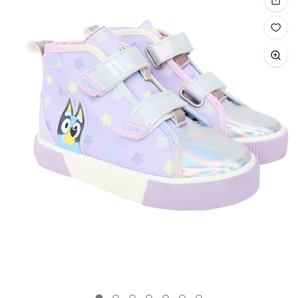 Bluey Kids High-Top Sneakers - Purple and Silver